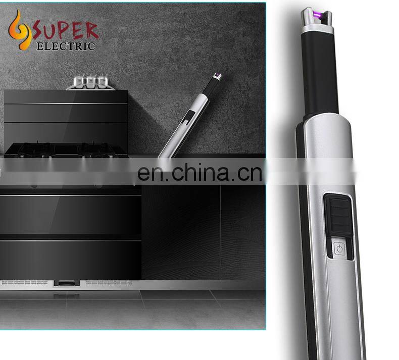 Different Design Zinc Alloy Luxury Appearance Convenient Operation Safe Switch USB Kitchen Cake BBQ Lighter