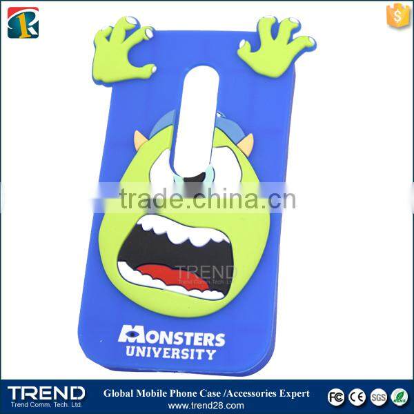 china supplier 3D pattern fashion silicone soft cover case for moto G3