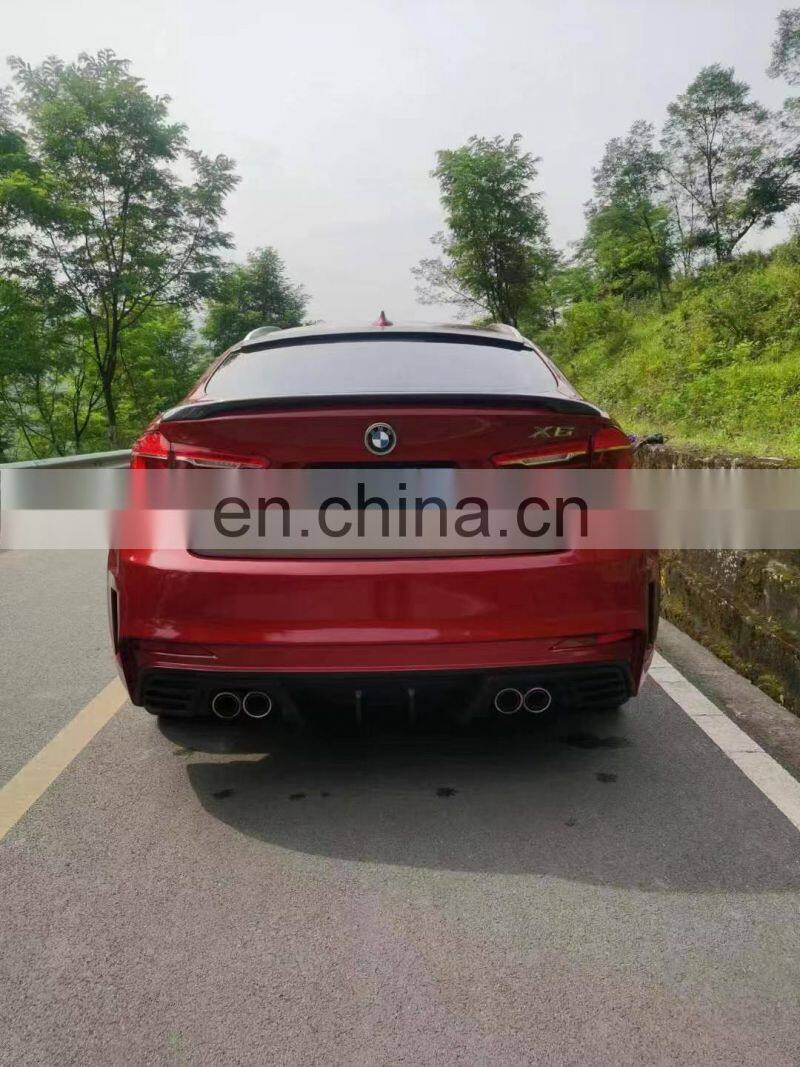 Runde Resin Or Half Carbon Material Front Bumper Rear Bumper Side SKirts Fender For BMW X6 F16 Haman Style Wide Body Kit