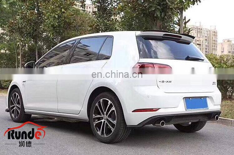 Runde Car Modification Accessories PP Material GTI Style Front Bumper Side Skirt Rear Lip For Volkswagen Golf 7.5 Body Kit