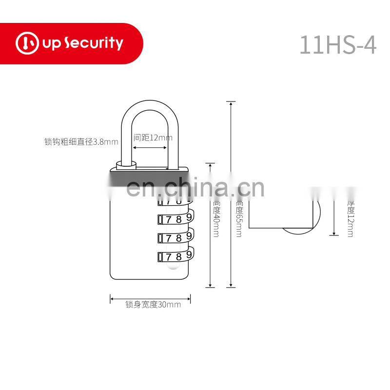2020 new arrival 4 digit zinc alloy combination travel locks luggage padlock kid suitcase lock