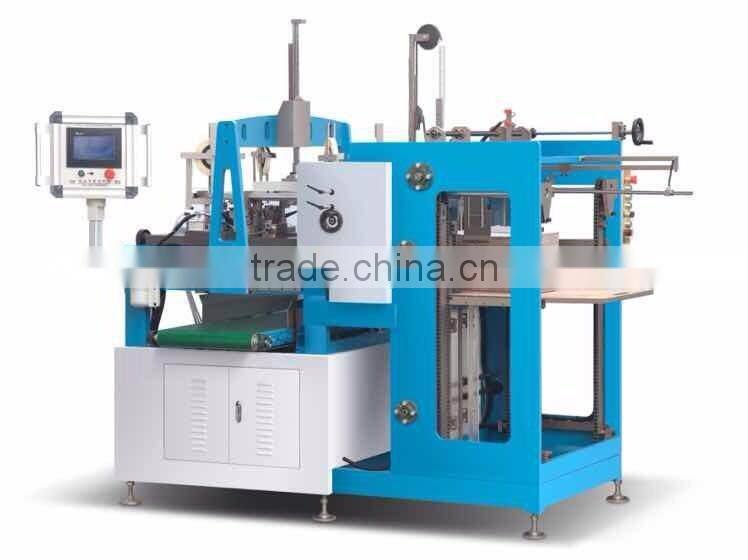 Discount Cardboard Color Clothing Boxes Making PLC Automatic Four Corners Pasting Machine YL-40AT