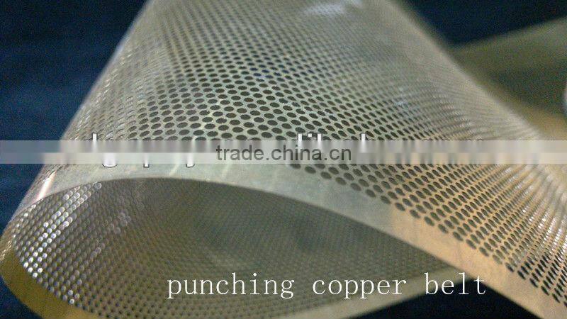 Punching Nickel plated low carbon steel belt Small circular aperture