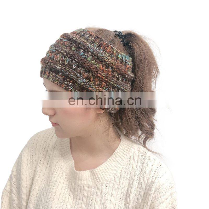 Women Knitted Headband Autumn Winter Girls Hair Accessories Headwear Elastic Hair Band Hair Accessories