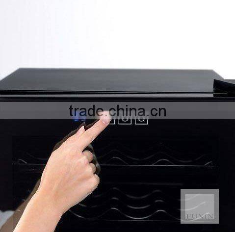 FUXIN:JC-65BFW,.Thermoelectric Wine celler with Glass Door hold 28 bottles/cave a vin.