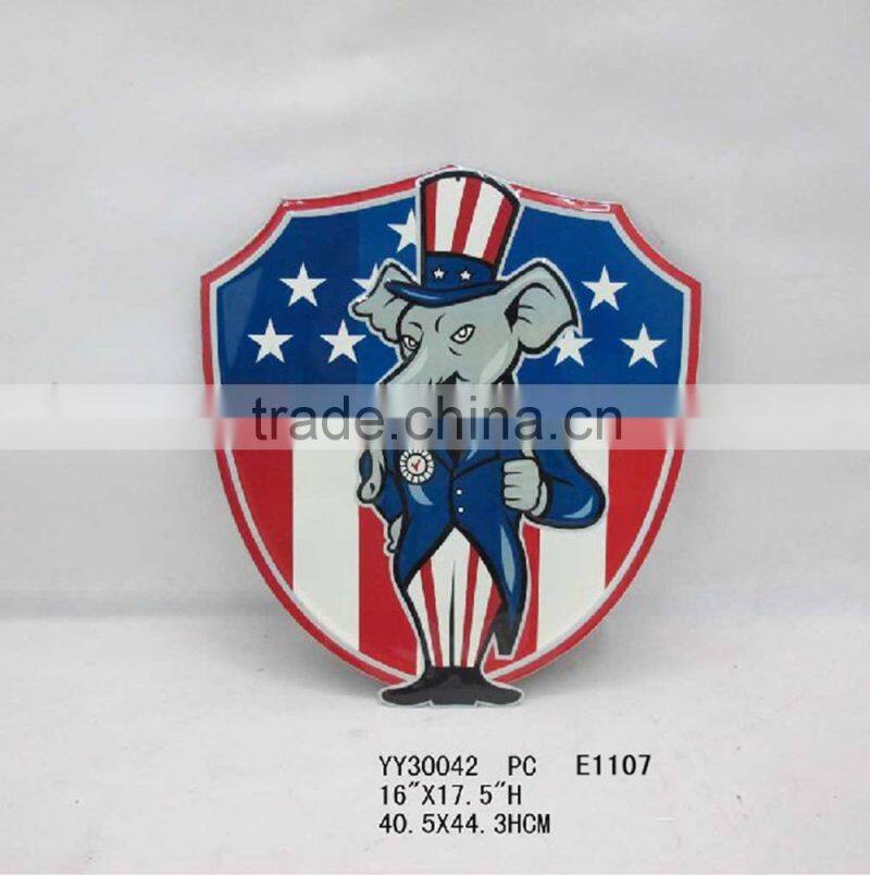 wave shape USA flag metal wall arts