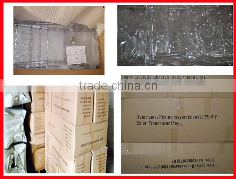 Wholesale Cheap Clear Resin Tiffany Chair With Cushion