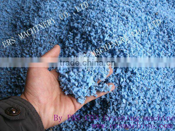 High capacity waste plastic rubber foam with fabric crusher machine