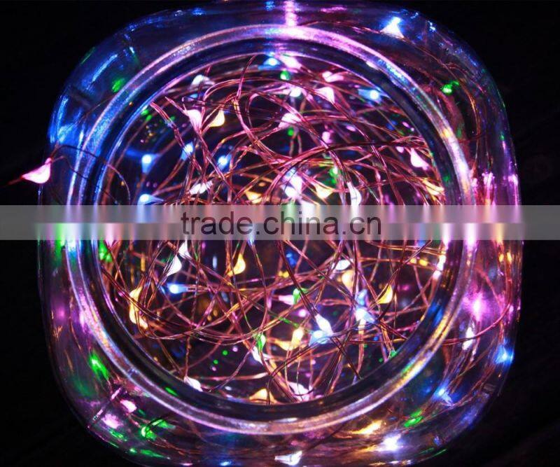 DC12V 10m rf remote control colorful wire copper led string lights kit