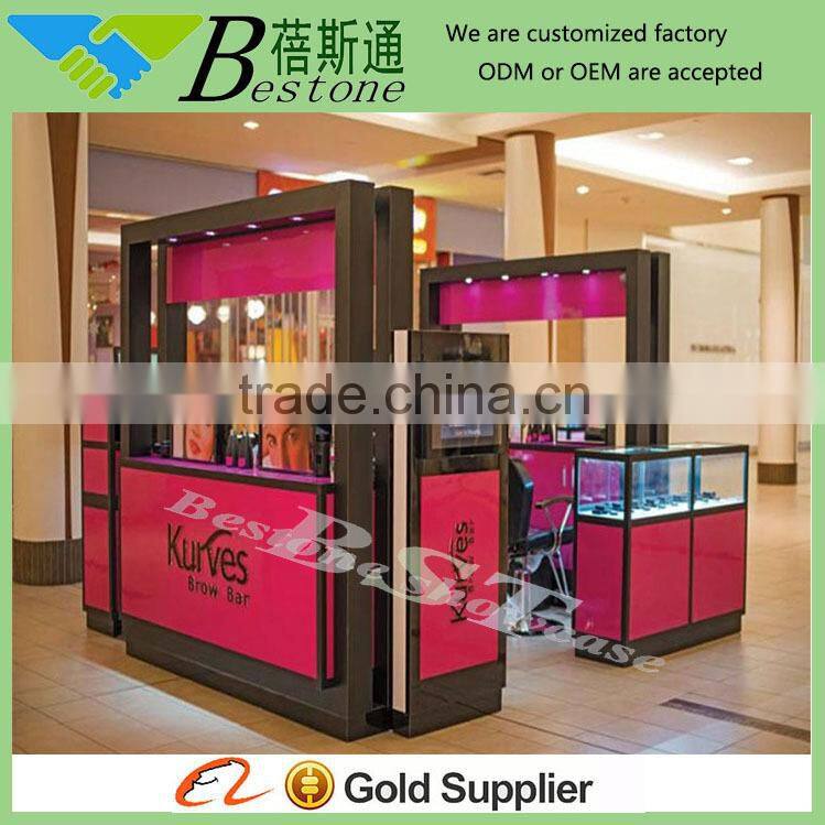 Custom made eyebrow threading mall kiosk furniture
