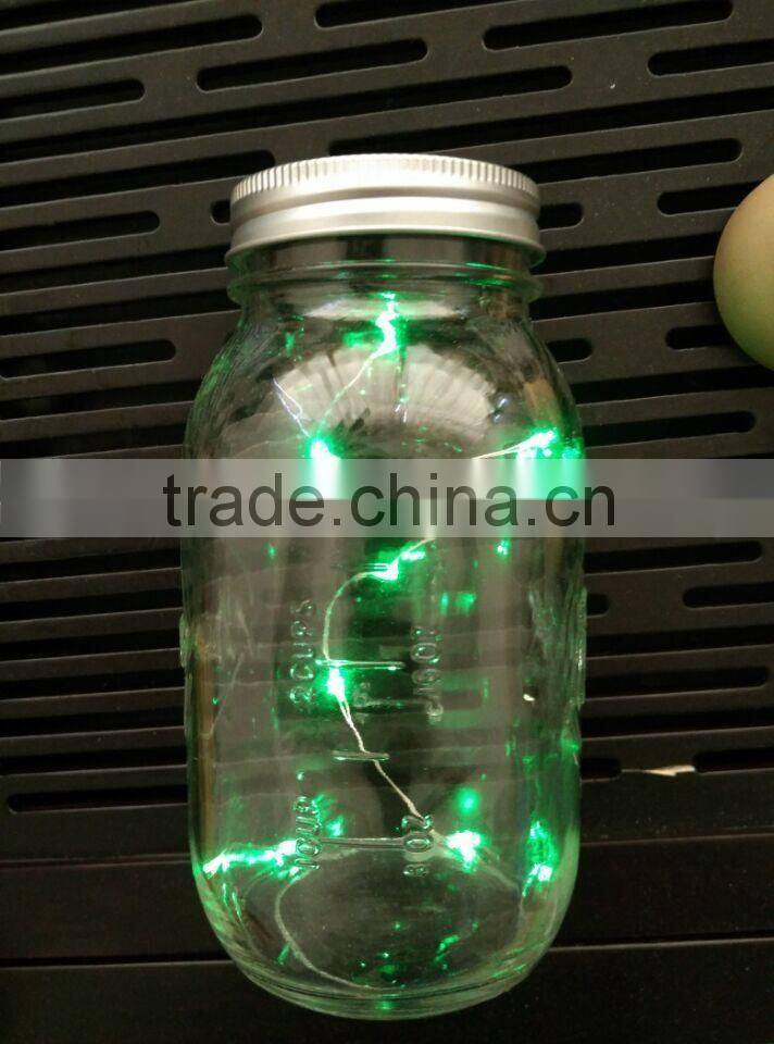 16oz glass mason jar with solar light lid