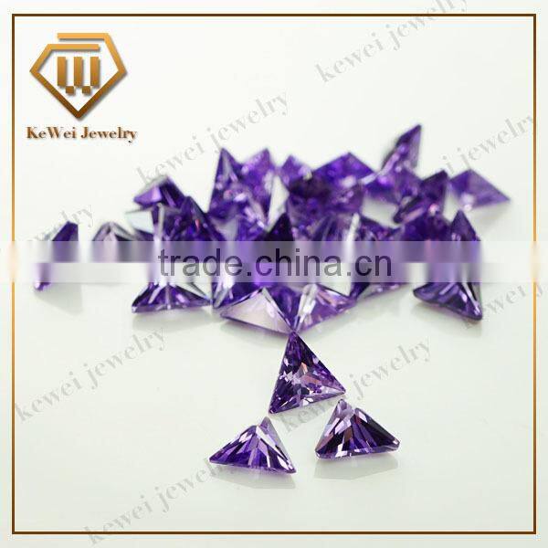 Wholesale price Gemstone Of 5*5 Or 6*6mm Amethyst Triangle Cut Cubic Zirconia