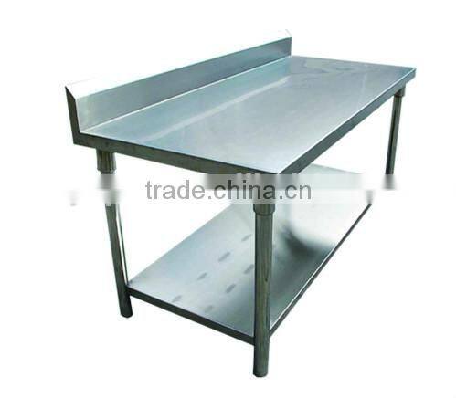 APEX customized restaurant kitchen backrest stainless steel work table