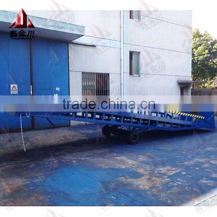 Mobile hydraulic container forklift loading ramps for trucks
