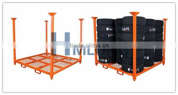 Heavy duty foldable stackable tire rack wholesale