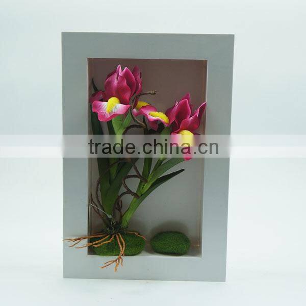 Indoor decoration artificial flower frame for wall decoration with wholesale price
