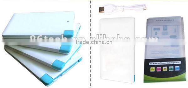 Alibaba hot selling power bank customized any logo printing colorful card style power banks