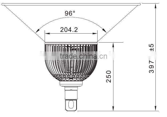 2015 hot 100w high efficiency led high bay light with copper pipe