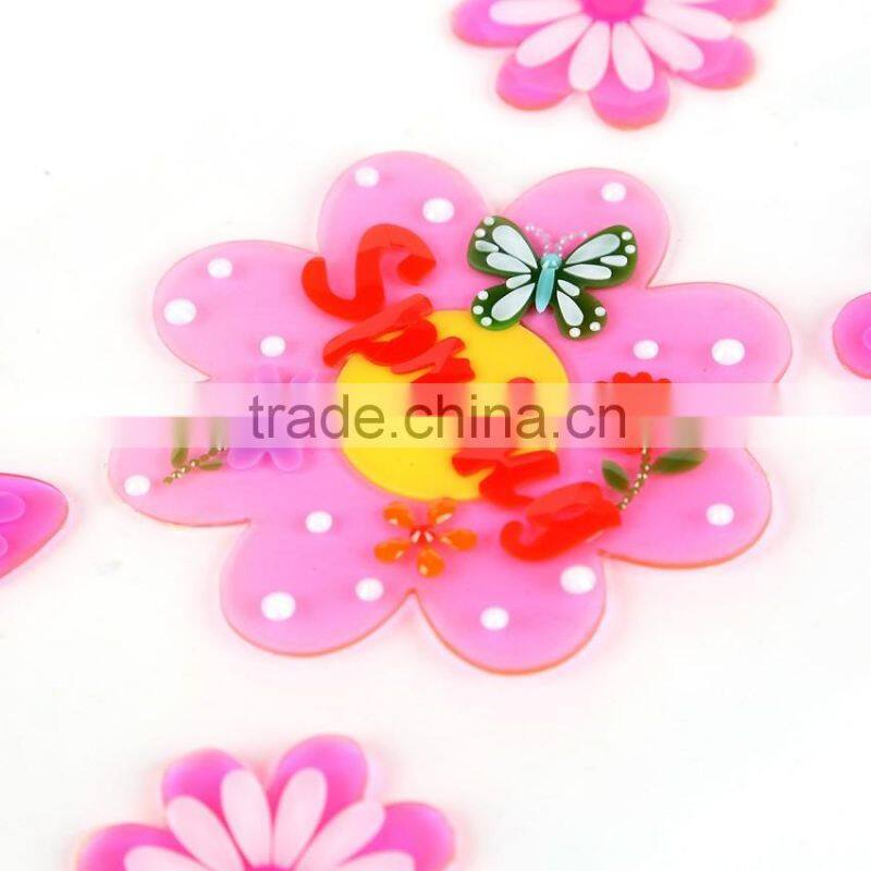 New design Spring decoration flower and butterfly stickers