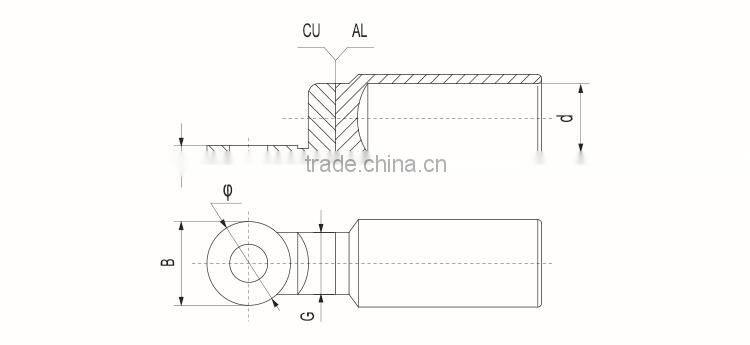 DTL-2B Bimetallic Connecting Terminals,Cable Lugs