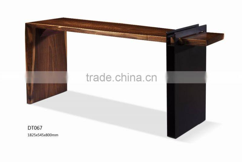Long Narrow Console Table Morden Simple Design Made In Wood With Metal Leg For Home Use
