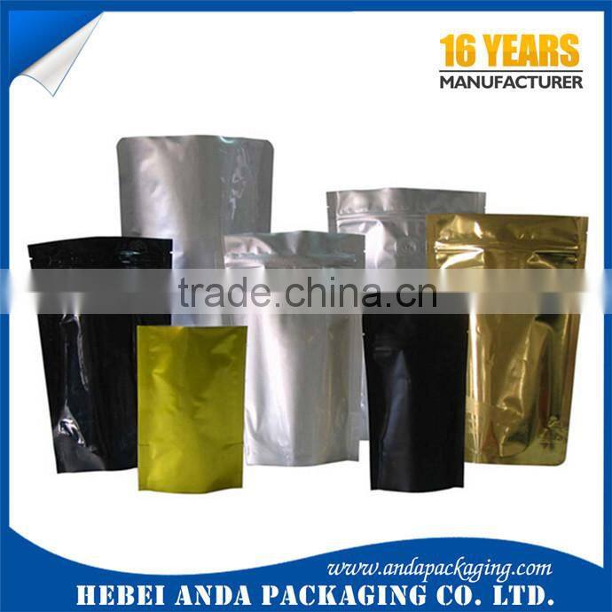 Food plastic packaging for coffee bean, coffee packaging flat bottom bag square bottom pouch