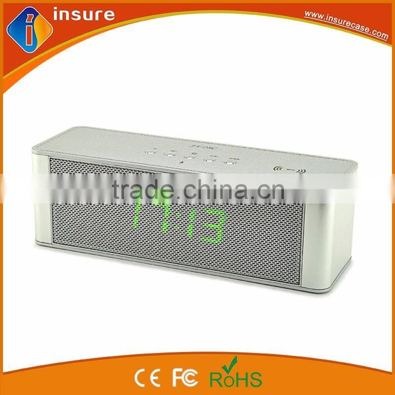 2016 shenzhen factory best portable wireless speakers with clock display