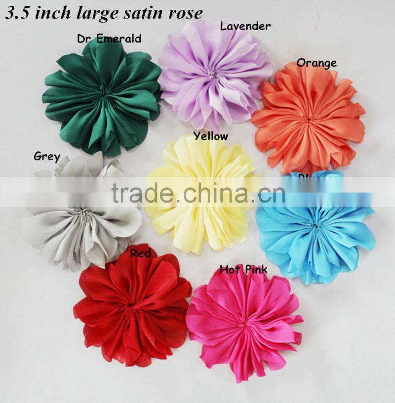 Handmade 10cm Satin Lotus Flower,Satin Flower Hair Accessory