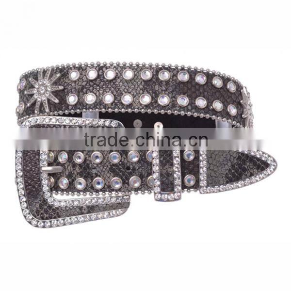 Wholesale Women's Rhinestone Western Leather Belts