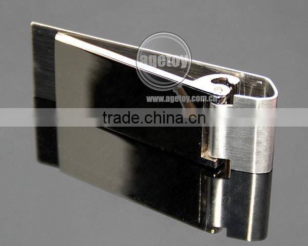 Rectangle Zinc Alloy Cash Clip Slim Pocket Purse Cash Holder Organizer Promotional Blank Stainless Steel Metal Craft Money Clip