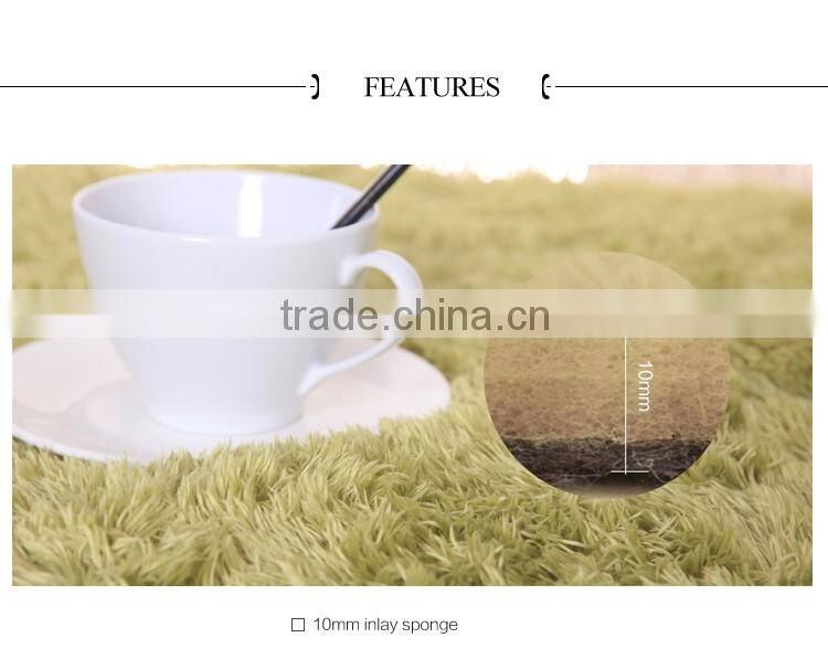 2016 cheap wholesales best prices green large microfiber polyester shaggy plush area carpet rugs with anti slip backing for home