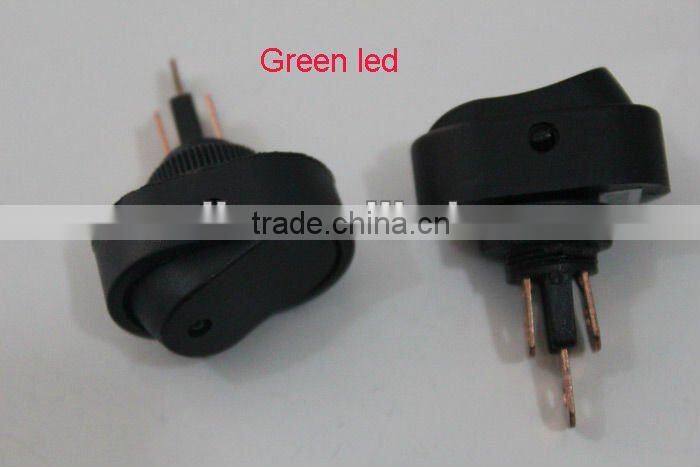 china feature 12mm 12VDC 30A green led auto illuminated switch