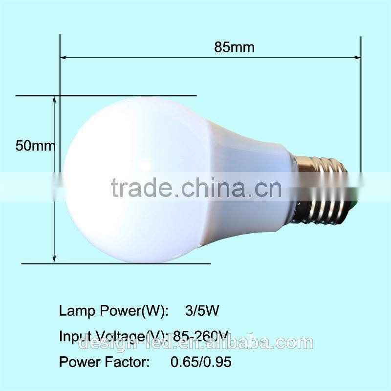 Factory price high lumens 3w led global bulb lighting plastic led bulb global e27 led light 3w