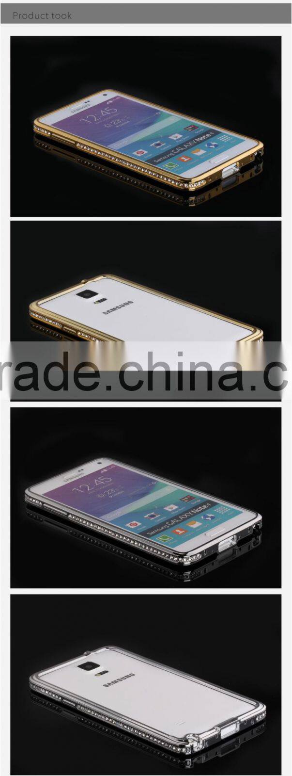 Diamond and Metal Phone Cases for Samsung Note 4