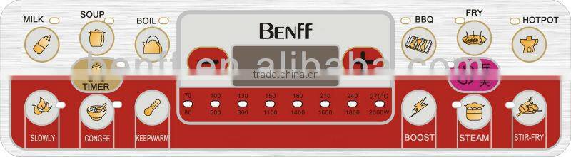 Somkleless 2000W eletric stove plate black crystal induction cooker