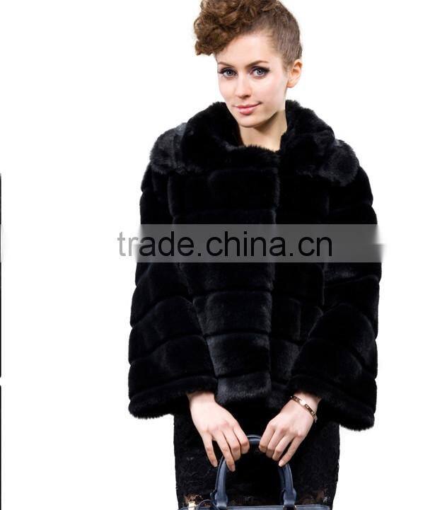 rex14033 Women rex rabbit Fur Coat