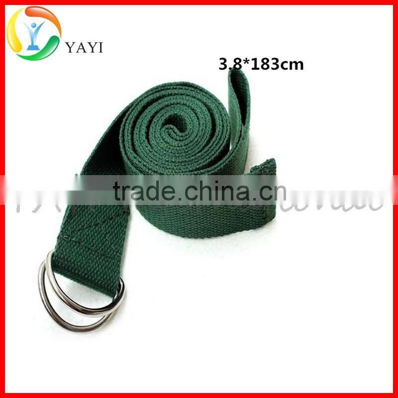 Durable Pilates Stretch D-Ring Buckle Cotton Yoga Straps