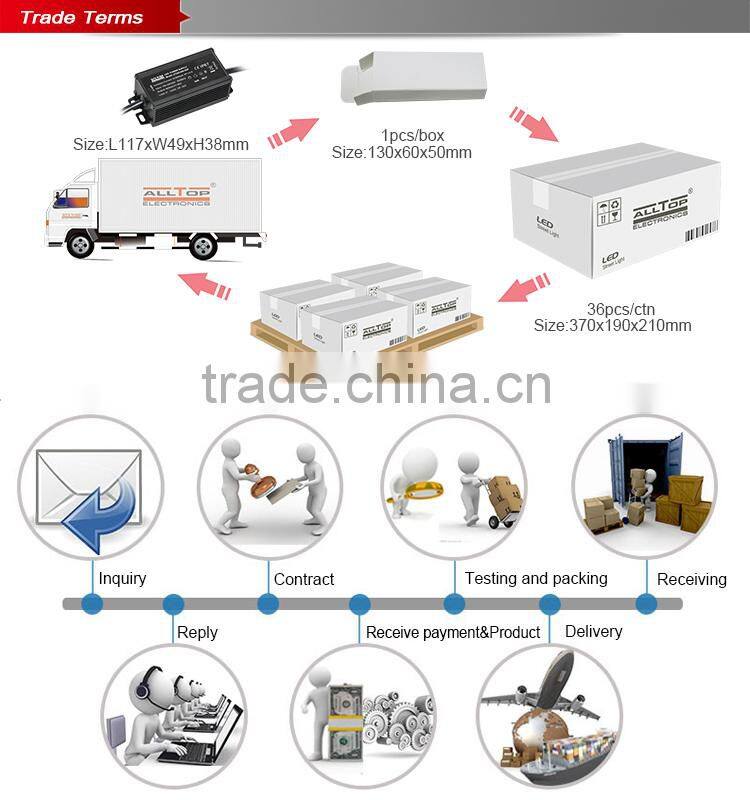 IP67 waterproof 20w 600ma constant current led power supply