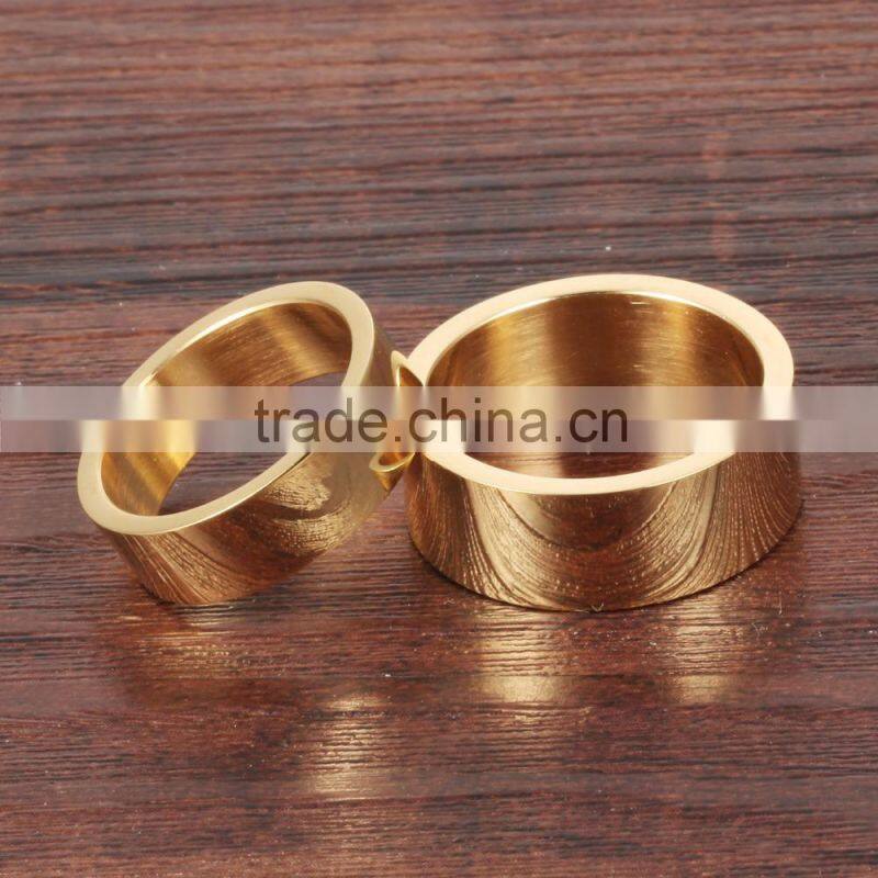 factory direct price fashion design 18K IP gold ring design for couples