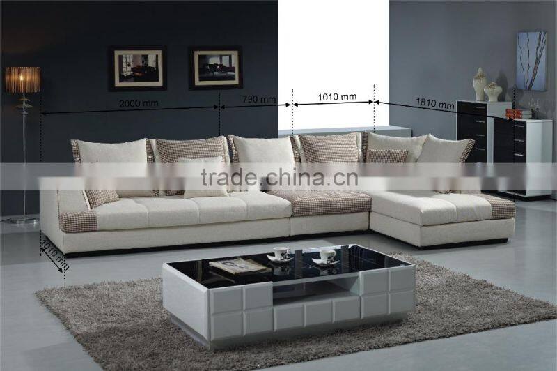 2015 Washable Fabric Corner Sofa For Sale, L-Shaped Chaise With Recliner