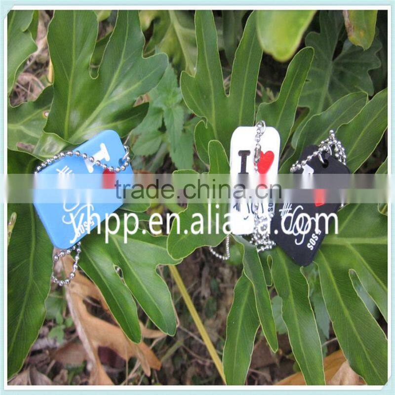 Custom I Love 5 Seconds of Summer 5 SOS silicone dog tag pendant key chain ring