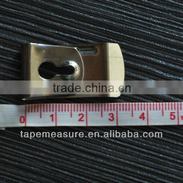 Custom steel metal measurement tool belt clip use for measuring tape