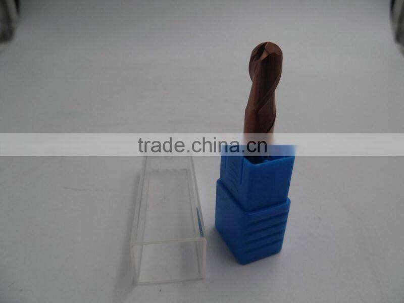 cheap china 6mm cutting dia 50mm HRC45 2 flutes carbide ball nose end mill