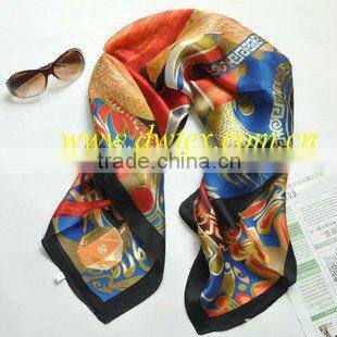 Soft touch feeling Silk scarf / Silk foulard in printing