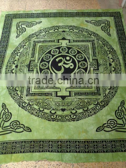tibetan om sign printed tapestry
