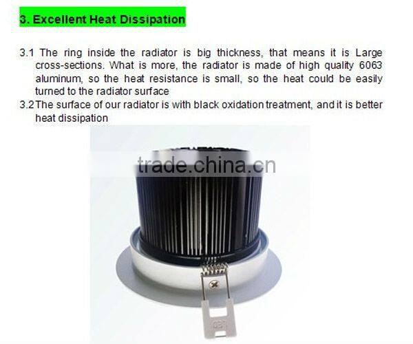 7w COB LED recessed wall light