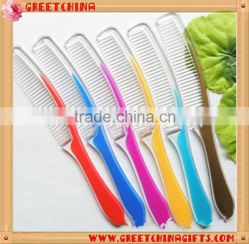 Hotel recyclable double colors hair comb with eco-friendly paper cover