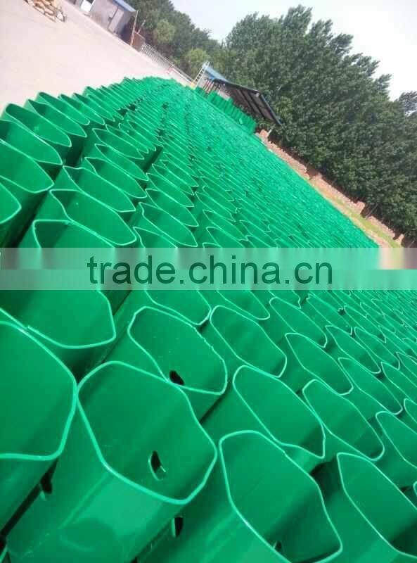 two-beam hot rolled plastic spray guard rails blocks, steel guardrail blocks