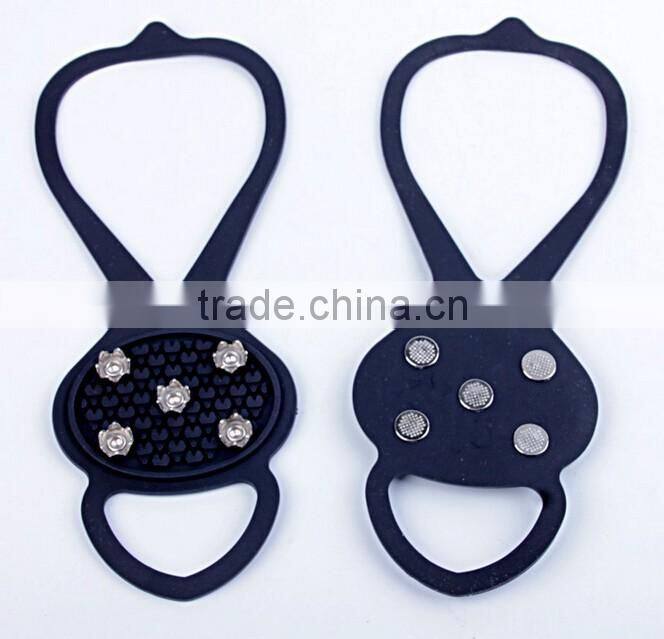 2016 Promotion anti-slip silicone rubber reusable shoe covers rain snow ice climbing crampons