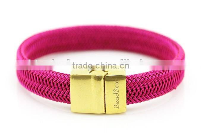 2016 Newest spanish sus pink leather charm bracelets for women wear